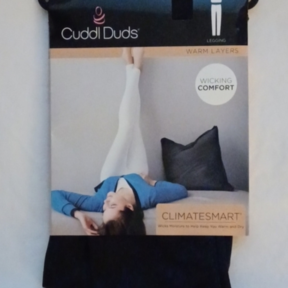 2 Cuddl Duds Black Leggings